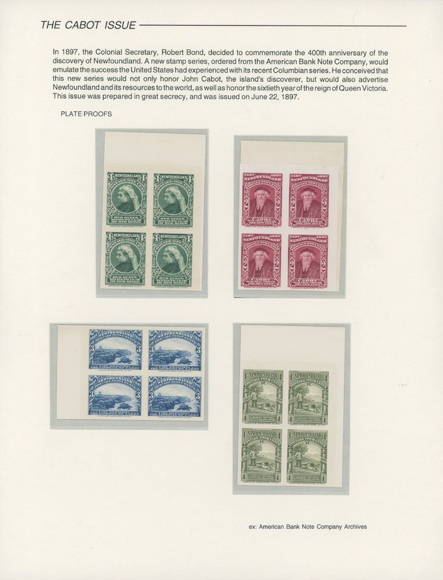 Lot 293: BNA - Newfoundland - Discovery of Newfoundland (Cabot issue)