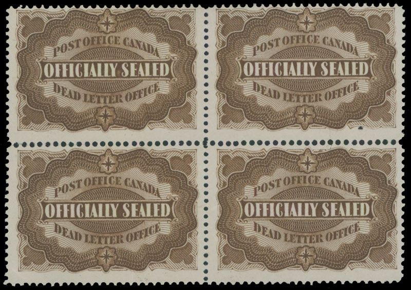 Lot 484: Canada - Officially Sealed stamps