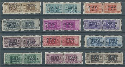Italy - Trieste (Zone A) - Parcel Post stamps. 1947-48, Italian Parcel Post stamps, two-line 
