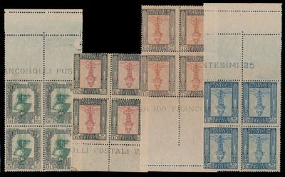 Italian Colonies - Libya. 1921, Roman Legionary and Diana of Ephesus, 5c-25c, four values with 