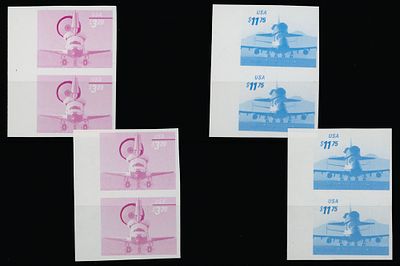Worldwide Air Post Stamps and Postal History - United States. 1998, Space Shuttles, imperforate 