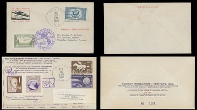 Worldwide Air Post Stamps and Postal History - United States - Rocket Flights. 1936 (February 