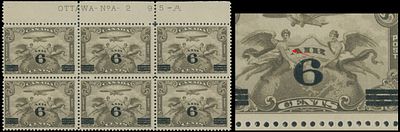 Worldwide Air Post Stamps and Postal History - Canada. 1932, black surcharge ''6'' on 5c brown 