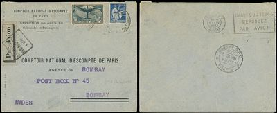 Worldwide Air Post Stamps and Postal History - France - Pioneer Flights. 1937 (April 28-May 4) 