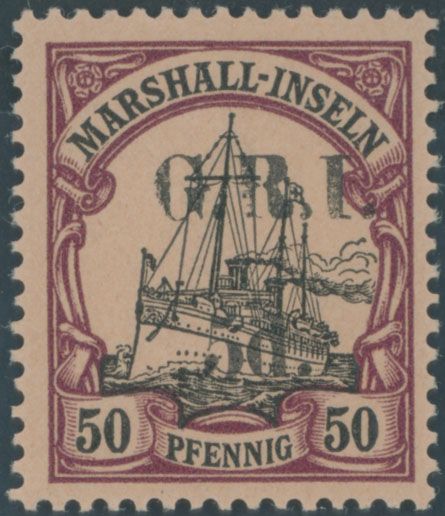 Lot 205: Australia - Occupation of German New Guinea - Surcharges on stamps of Marshall Islands