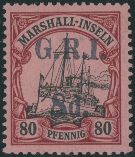 Lot 207: Australia - Occupation of German New Guinea - Surcharges on stamps of Marshall Islands