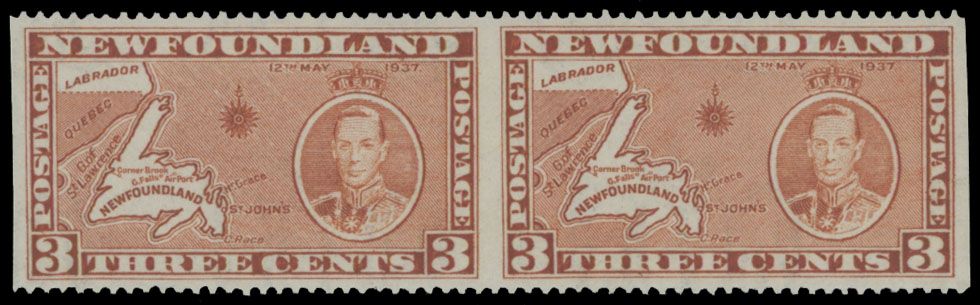 Lot 259: British North America - Newfoundland - King George VI - Long Coronation issue