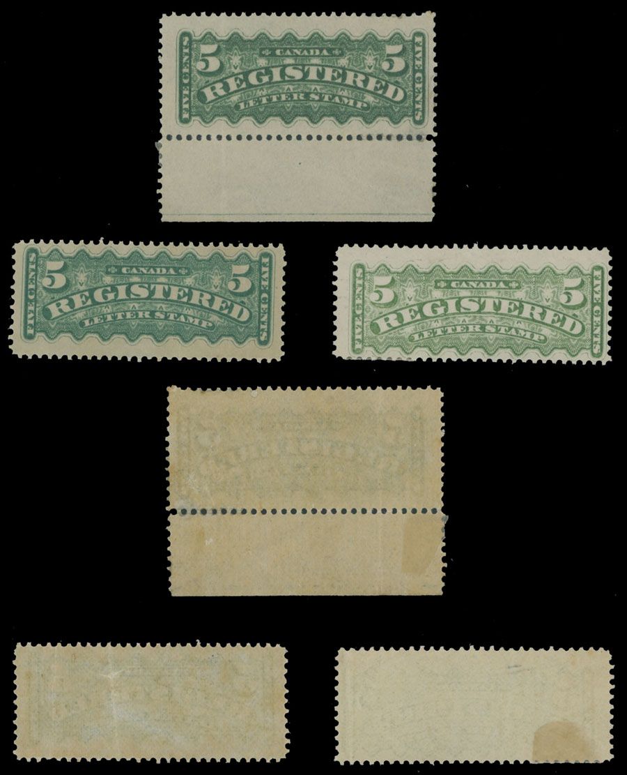 Lot 346: Canada - Registration stamps