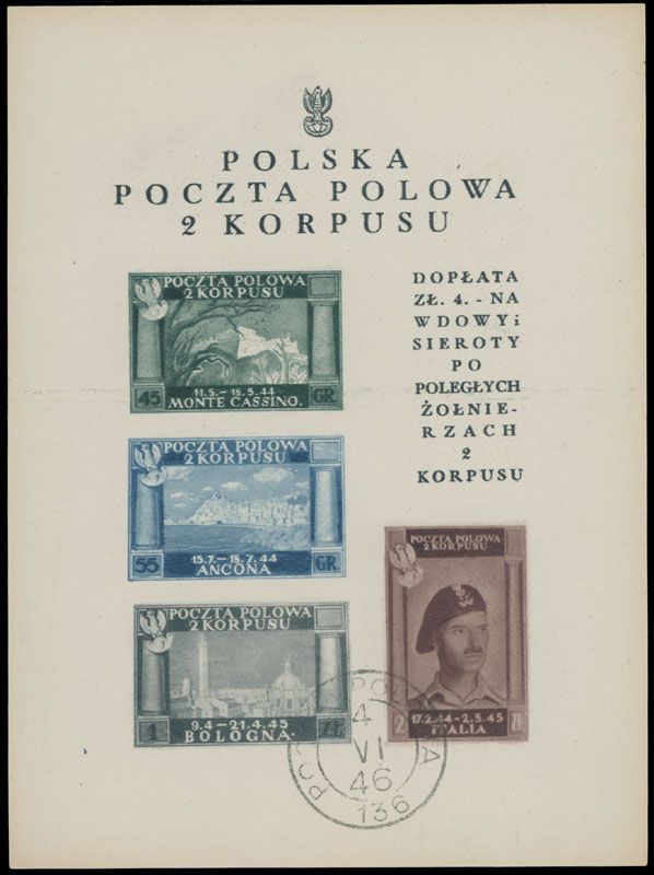 Lot 588: Poland in the World War II - Field Post of the Second Corps