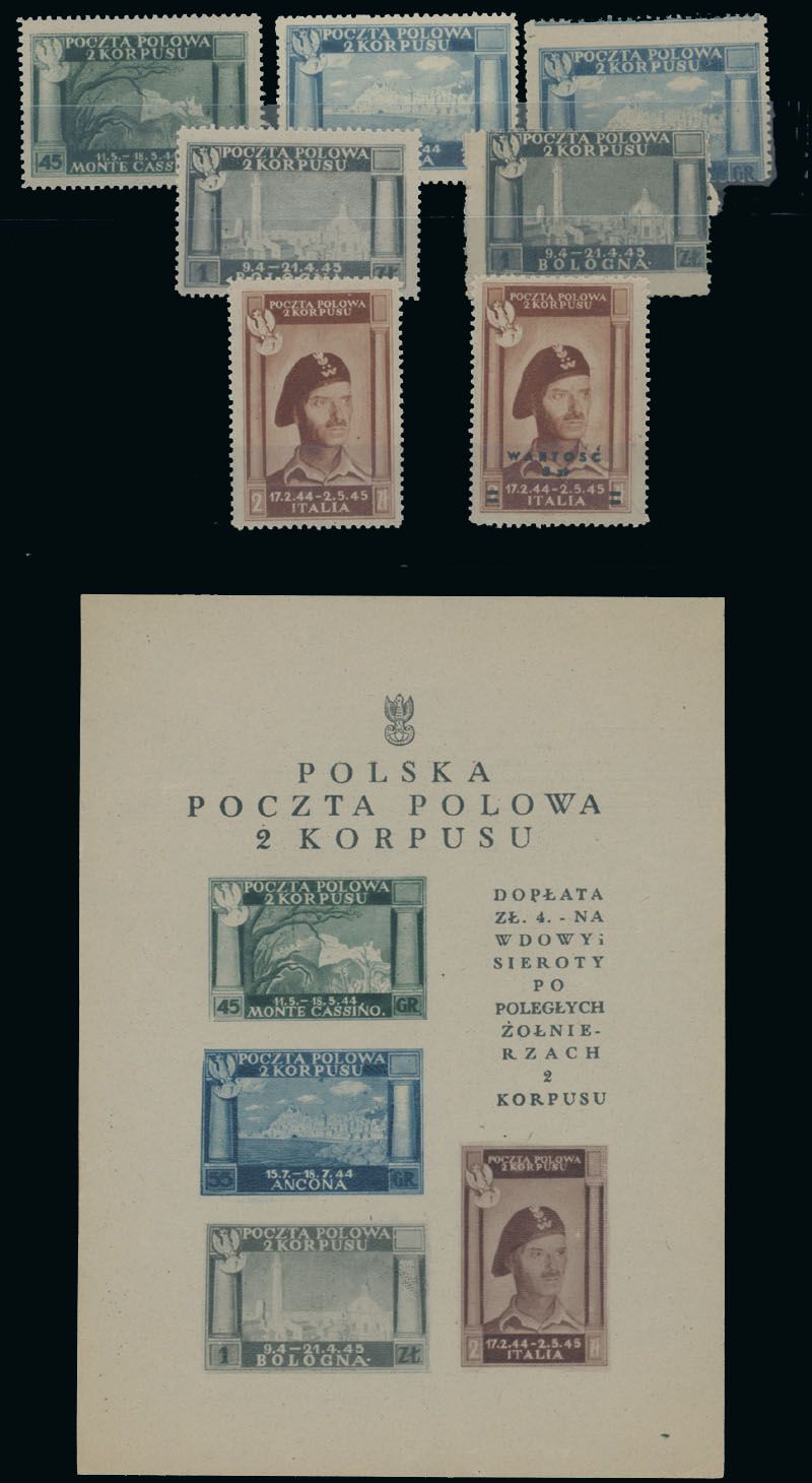 Lot 589: Poland in the World War II - Field Post of the Second Corps