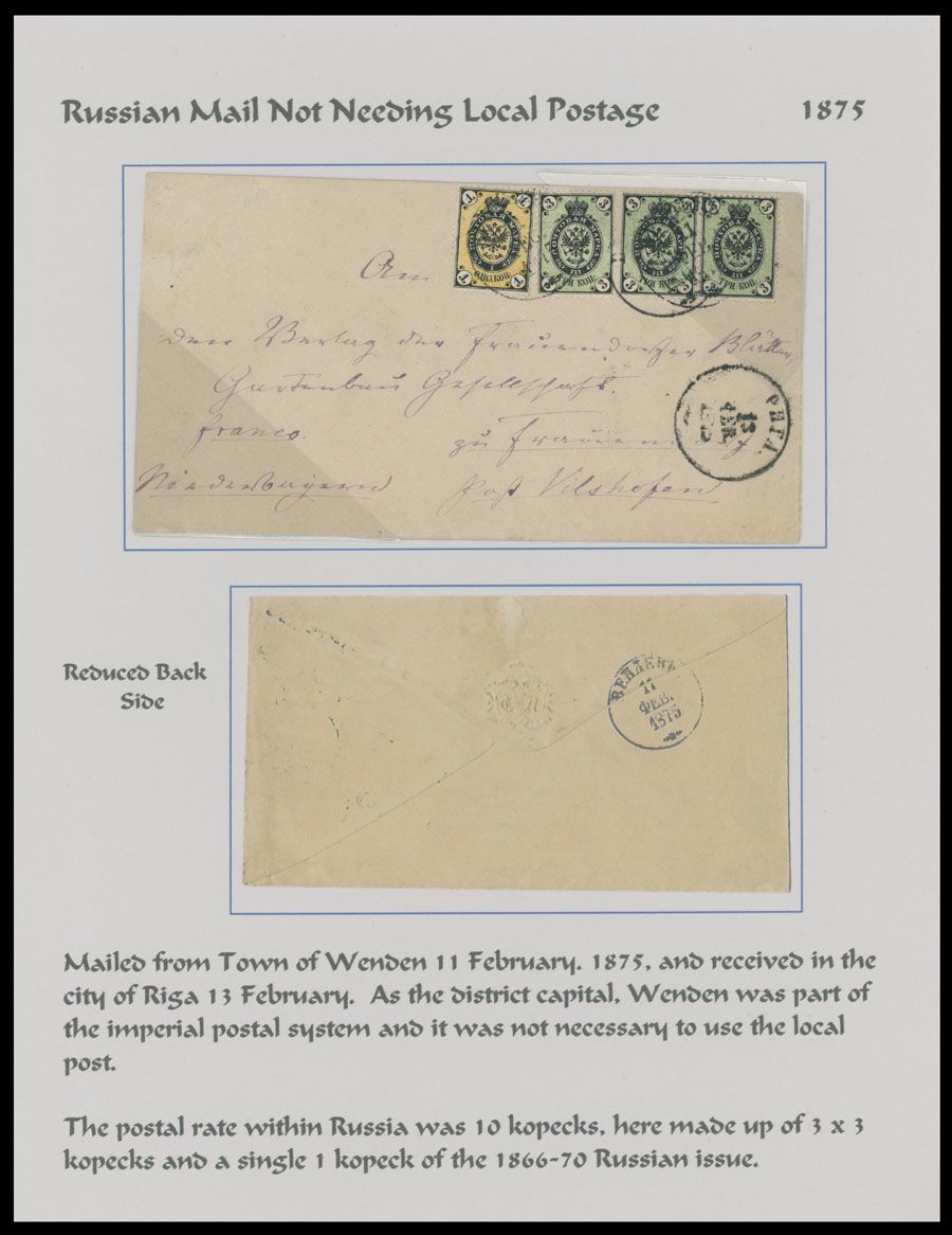 Lot 894: Wenden Postal History - Correspondences with Imperial Franking