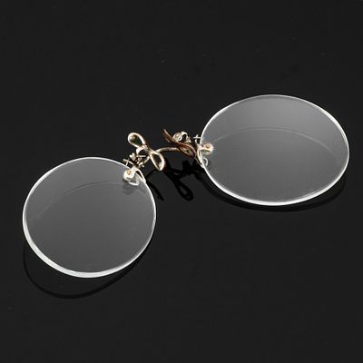 Пенсне в оригинальном футляре с оттиском "OPTAL", металл, стекло, бархат, Российская империя 