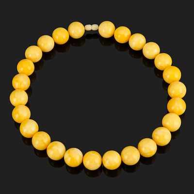 Бусы, янтарь, шлифовка, СССР, 1950-1970 гг. Год: 1950-1970 гг.Материал: Янтарь, шлифовкаШхДхВ 
