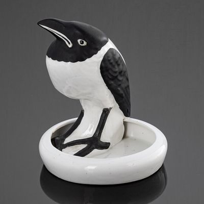 Пепельница "Галчонок", фарфор, роспись надглазурная, Дмитровский фарфоровый завод (ДФЗ 