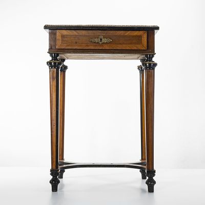 Столик для рукоделий, дерево, орех, маркетри, бронза, Франция, 1890-1910 гг. Год: 1890-1910 