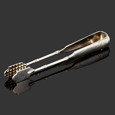 Щипцы для сахара, мастер-монограммист "ГАГ", серебро 84 пробы, Российская империя, 1908-1917 гг. 