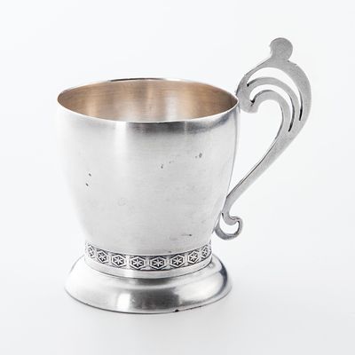 Чашка, серебро 84 пробы, 5-я Московская артель, Российская империя, 1899-1908 гг. Страна: 