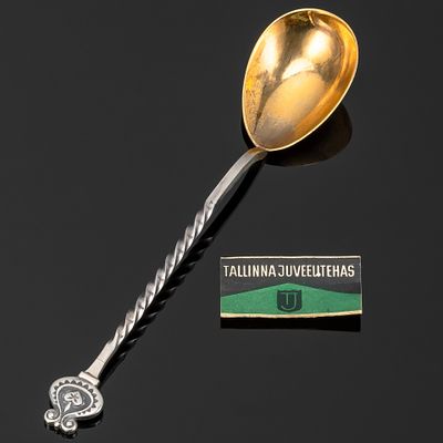 Ложка в заводской упаковке, серебро 916 пробы, Таллинский ювелирный завод, СССР, 1960-1970 гг. С 