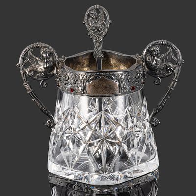 [Топ лот] [С экспертизой Н.Г. Троепольской] Братина (крюшонница с половником) с изображением 