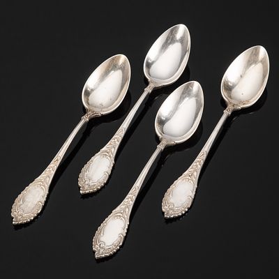Набор из 4 кофейных ложек, серебро 84 пробы, Фабрика Густава Густавовича Клингерта, Российская 