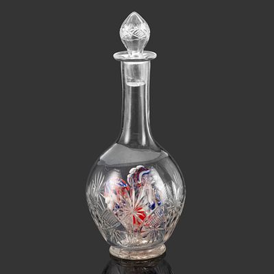 Графин (штоф) "Петух", стекло, резьба, гутная техника, Российская империя, 1900-1915 гг. Страна: 