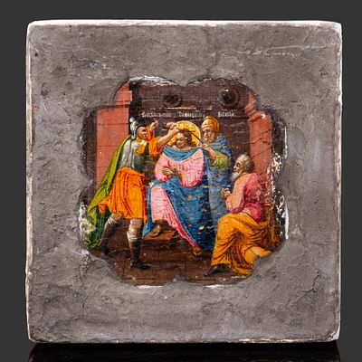 Икона "Возложение тернового венца", дерево, темпера, Российская империя, 1800-1850 гг. Год: 