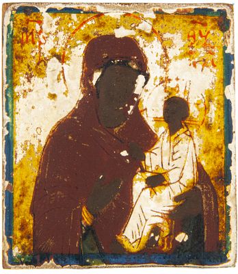 Икона "Смоленская Божия Матерь", дерево, темпера, Российская Империя, 1850-1864 гг. Год: 