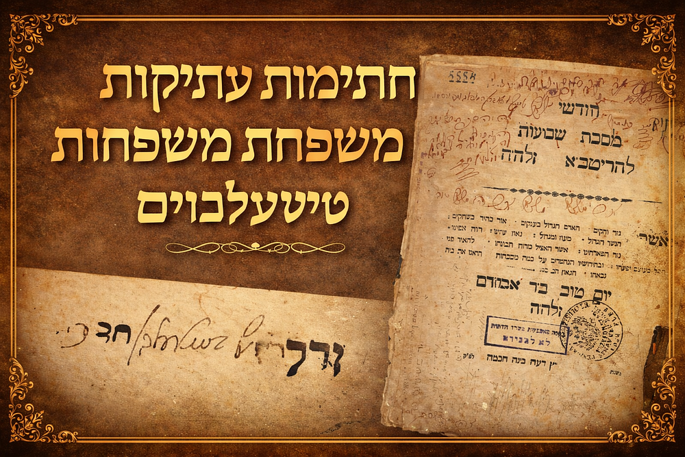 בית טייטלבוים! ספר עם חתימה חשובה עם שמות לתפלה! שייך לי הצעיר השפל והנבזה צבי הירש טייטלבוים
. ב 