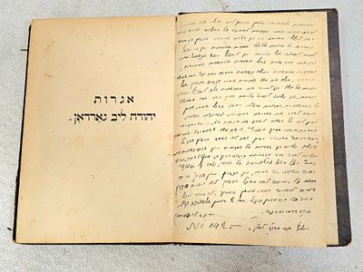 אגרות יהודה ליב גארדאן - הגהות ארוכות בכתב יד . אגרות יהודה ליב גארדאן - הגהות ארוכות בכתב יד