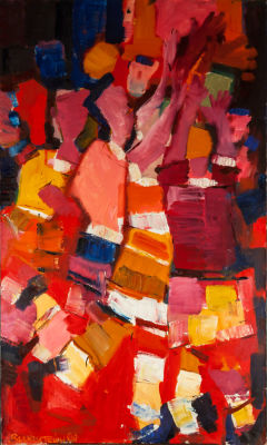 Арон Зинштейн. Игра, 1990, 145х90 см, холст, масло, подписана автором, коллекционная 