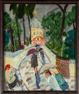 Артур Молев. На службу.Лапвра. 2009, 60х50 см, холст, масло, подписана автором, коллекционная 