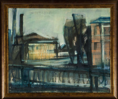 Мария Трегубенко. Обводный канал. 2009, 50х70 см, холст, масло, подписана автором 