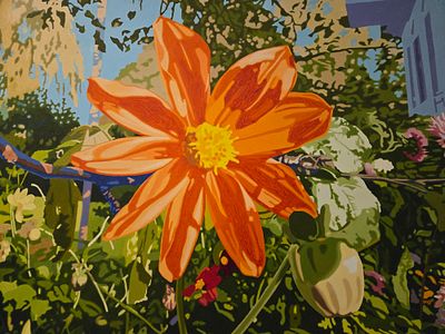 [2014] Олег Маслов. Цветок, серия Веселые друзья, 2014, 115х154, холст, масло, подпись и 