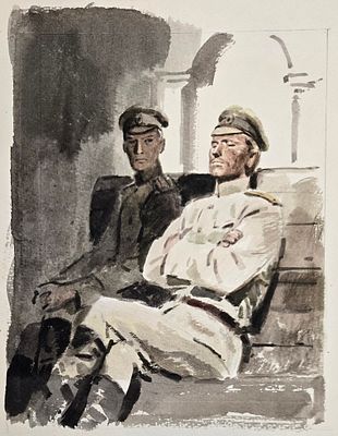 [оригинал книжной иллюстрации] П.Пинкисевич. Восемнадцатый год, размер листа 36,4х25,6 см 