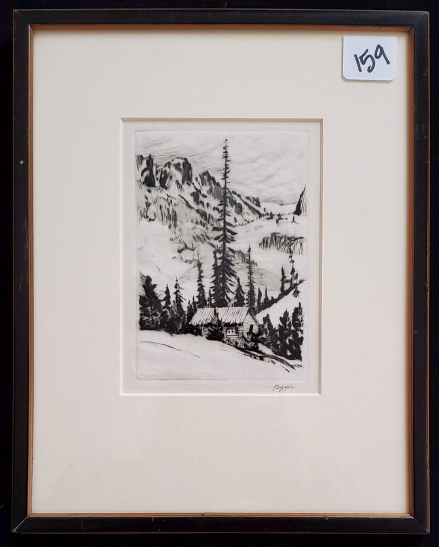 Lot 159: Byxbe, Lyman - etching, good condition. 4.5x3.25