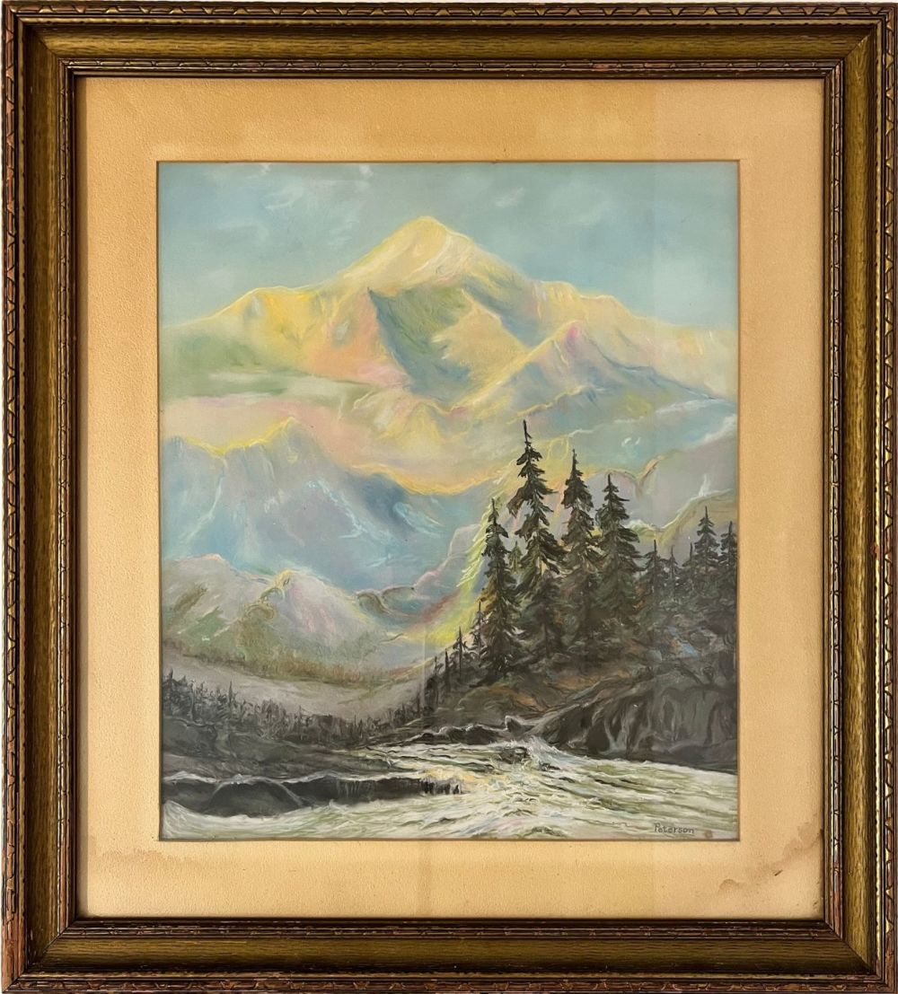 Lot 162: Peterson, "Mount Ranier" watercolor