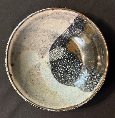 Ball, Garry E (1941-1981) blue bowl, stoneware, signed GE Ball on bottom, good condition, no 