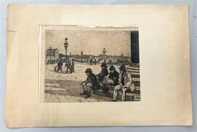 Lot 850 - Antique Cityscape Woodblock Print Ray's Premier Auction