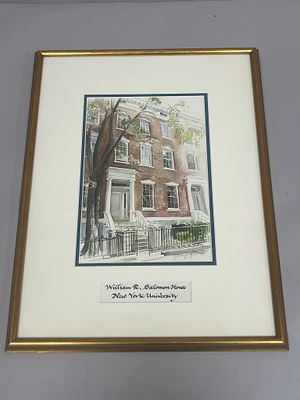 Jane Ziegler Watercolor William R. Salomon House. Jane Ziegler Watercolor Painting. William R.