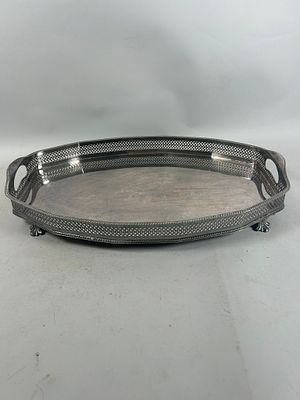 Vintage Altomani Pesaro Silver Plated Serving Tray. Silver Plated Tray. Altomani Pesar, Italy.
