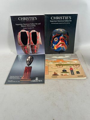 Collection of Christie's and Sotheby's Catalogs Important American Indian Art (4). Collection of