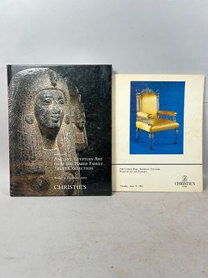 Collection of Christie's Catalogs Ancient Egyptian Art (2). 19th Century Rugs Art. 11"h x 8.5"w