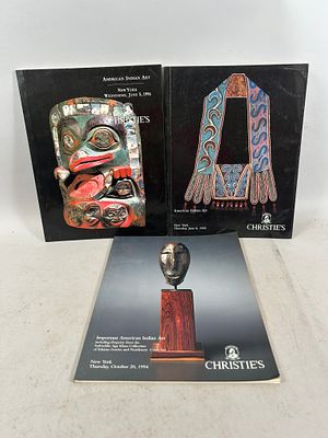 Collection of Christie's Catalogs American Indian Art (3). 10.5"h x 8.5"w (each) Condition: