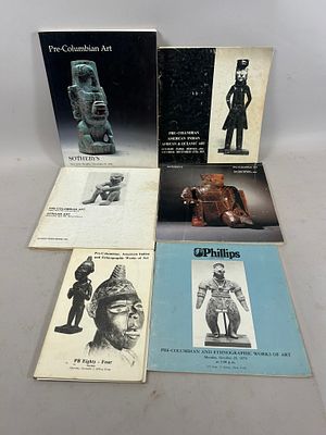 Collection of Pre-Columbian and American Indian Art Catalogs (6). 10.5"h x 8.5"w (largest)