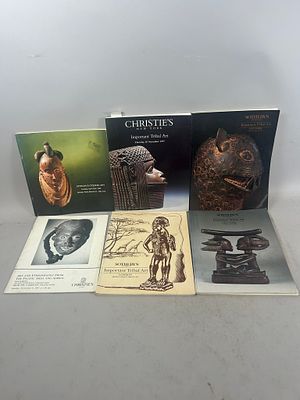 Collection of Tribal Art Catalogs (6). 10.5"h x 8.5"w (largest) Condition: Fair vintage