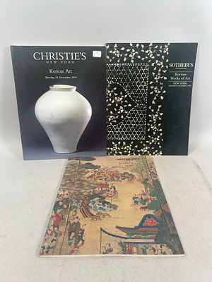 Collection of Christie's and Sotheby's Catalogs Korean Art (3). 10.5"h x 8.5"w (each)
