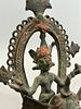 Nepalese Bronze Figurines. 7"h x 3"l x 4.5"w 
Condition: Fair vintage condition. Please see Image - 3