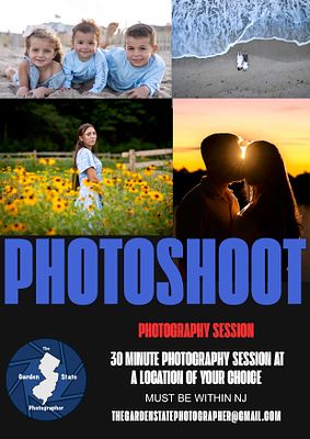 Photoshoot . Photography session - 30 minutes at a location of your choice. The Garden State 