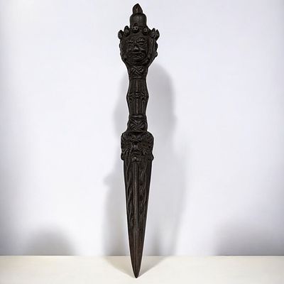 Antique Tibetan Phurba Dagger Four Faces. Antique Tibetan Four-Faced Phurba Dagger. Measures 