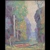 Carl Krafft (1884–1938) Signed Oil On Board Landscape Painting. Frame Measures approx. 16" X Image - 2